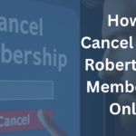 Person using a smartphone finger hovering over the red Cancel Membership button on the screen demonstrating how to cancel Lucille Roberts gym membership online