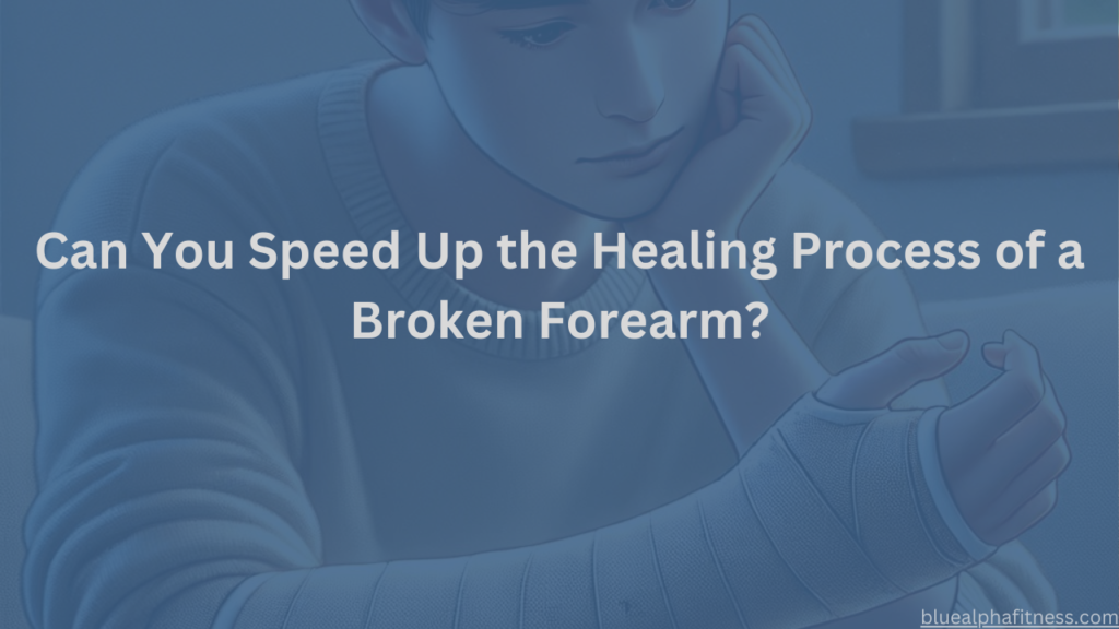 Person examining their forearm cast, curious about how to speed up the healing process of a broken arm.