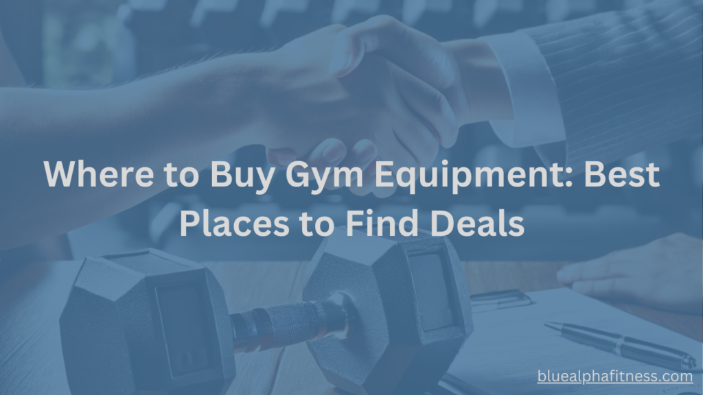 Two people shaking hands over a dumbbell placed on the table between them, symbolizing a transaction related to fitness equipment.