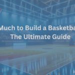 Modern basketball gym interior with a polished wooden court, professional hoops, seating, and bright overhead lights, illustrating the cost considerations for building a basketball gym.