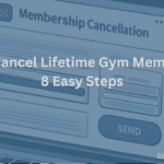 Close-up of an email draft on a laptop screen, illustrating how to cancel Lifetime Gym membership by sending a cancellation request.