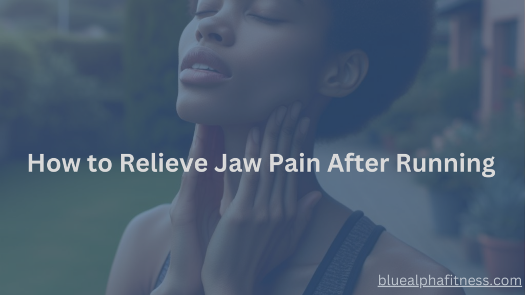 Person massaging jaw to relieve pain after running, showing jaw discomfort and recovery tips for runners.