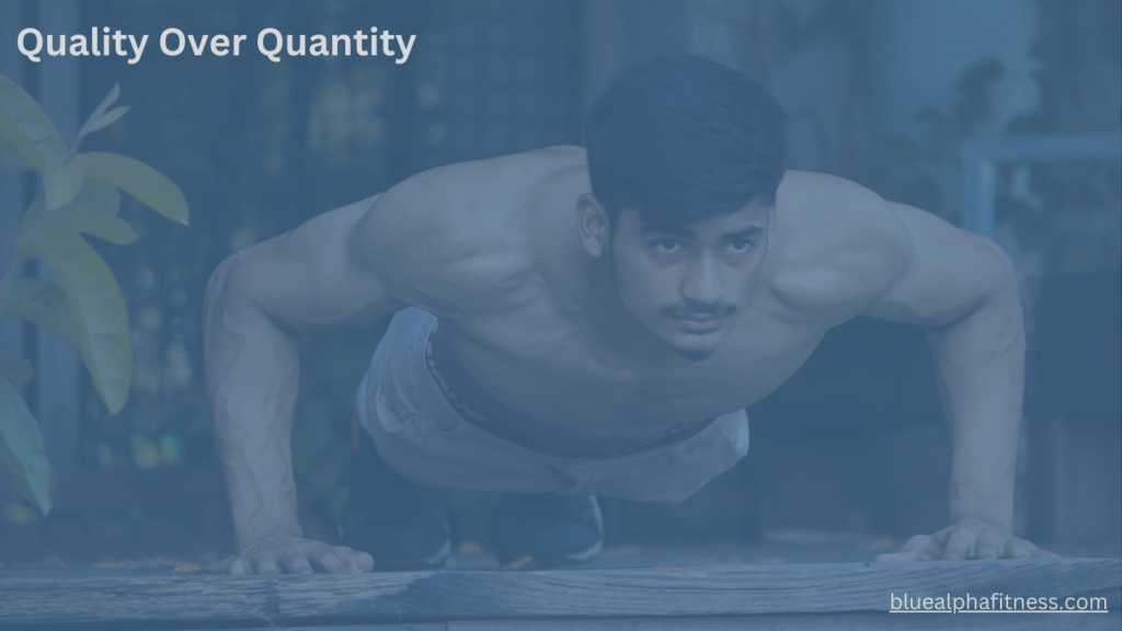 A fitness enthusiast performing push-ups with perfect form, highlighting how proper technique is key to effectiveness—especially when considering working out your chest daily.