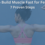 A strong, fit woman flexing her toned muscles, highlighting strength and definition—proof that you can build muscle fast for females.