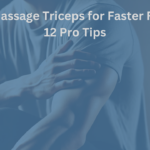 Person using right hand to massage and relieve tension in left triceps.