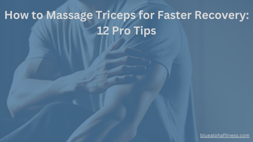 Person using right hand to massage and relieve tension in left triceps.