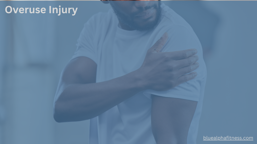 Fitness enthusiast holding their shoulder in discomfort, highlighting the risk of overuse injury from doing chest exercises daily without proper recovery.